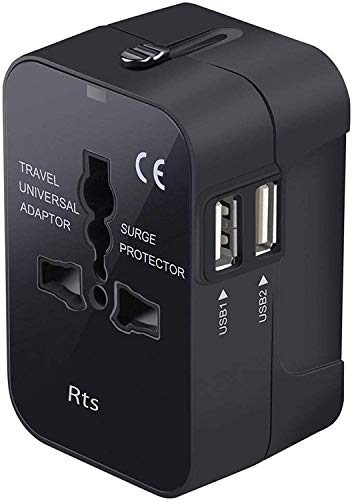 RTS Universal Travel Adapter: Ultimate 4-in-1 Worldwide Adapter for Charging Anywhere (Not Ideal for High-Powered Devices)