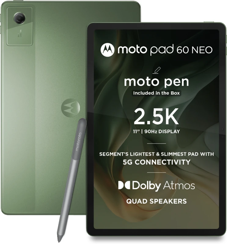 MOTOROLA Pad 60 Neo | Sleek Android Tablet with 2K Display & Long Battery Life