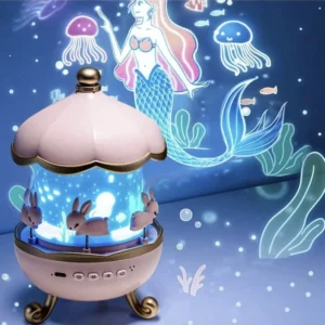 Cozy Corner Rabbits Star Rotating Night Lamp Projector