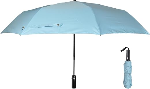 amazon basics 3-Fold Travel Umbrella - Auto Open/Close, Large Canopy | Stylish, Durable, and Functional Design | Ideal for Men & Women