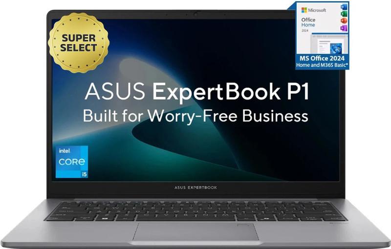 ASUS Expertbook P1 High-performance processor Intel Core i5 13th Gen 13420H - (32 GB/512 GB SSD/Windows 11 Home) P1403CVA-S60939WS Thin and Light Laptop(14 inch, Misty Grey, 1.42 Kg, With MS Office)