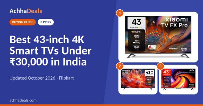 Best 43-inch 4K Smart TVs Under ₹30,000 in India (October 2026)