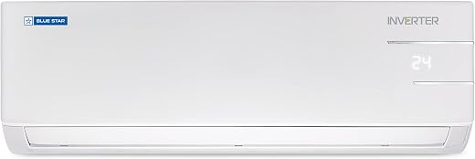 Blue Star 1 Ton 5 Star, Inverter Split AC (Copper,Convertible 5 in 1 Cooling, Multi Sensors, Blue Fins, Self Diagnosis, IC512YNUR, White)