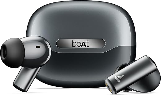 boAt Airdopes Prime 701 ANC (2025 Launch),46dB Hybrid ANC, 50Hr Battery, Real Spatial Audio,Multidevice Connect,App Support, Bluetooth Earbuds, TWS Ear Buds Wireless Earphones with mic (Obsidian Grey)