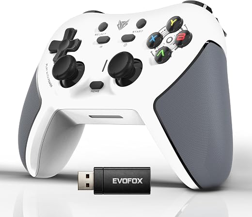 EvoFox One S 3-Mode Wireless Gamepad – HallSense™ Precision Joysticks, Bluetooth 5.0, 2.4GHz & Wired Connectivity, Macro & Precision Buttons, Fast Type-C Charging & Dual Vibration, for PC, Mobile & Console Gaming
