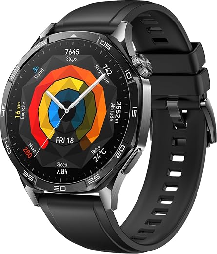 HUAWEI Watch GT 5 46mm Smartwatch, Up to 14 Days Battery Life, iOS & Android Compatible,Built in Maps, Pro-Level Sports Call&Message Reply, Free FreeBuds 5I (Blue, 46mm)