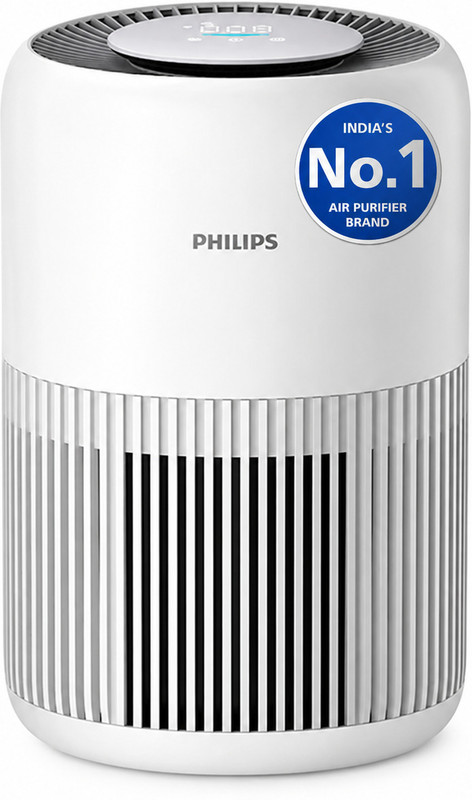 PHILIPS AC0920/60 Covers Small Rooms up to 30m sq.(690 sqft) 250 m3/h CADR HEPA NanoProtect Filtration 99.99% Allergen Removal AeraSense PM2.5 Sensor Compact Design Portable Room Air Purifier(Arctic White)