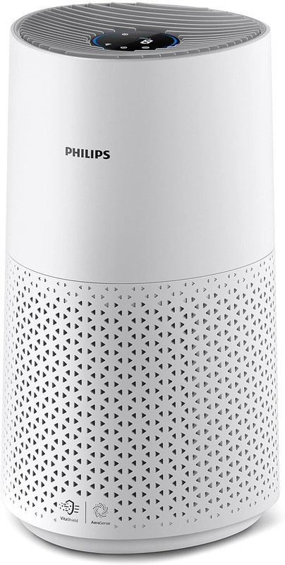 PHILIPS AC1711/63 Covers Medium Rooms up to 78 m2 (830 sqft) | 300 m3/h CADR | Purifies Air in Under 10 Mins | 3-Layer HEPA NanoProtect | AeraSense PM2.5 Sensor | Compact Design Portable Room Air Purifier(White)