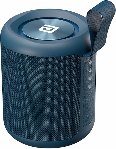 Portronics SoundDrum P 20W Portable Bluetooth Speaker with 6-7 hrs Playback Time, Handsfree Calling, USB Slot, Aux-in Port, Type C Charging (Blue)