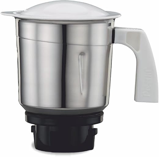 Preethi MGA-515 1 Litre Taper Jar in White, Made of Stainless Steel