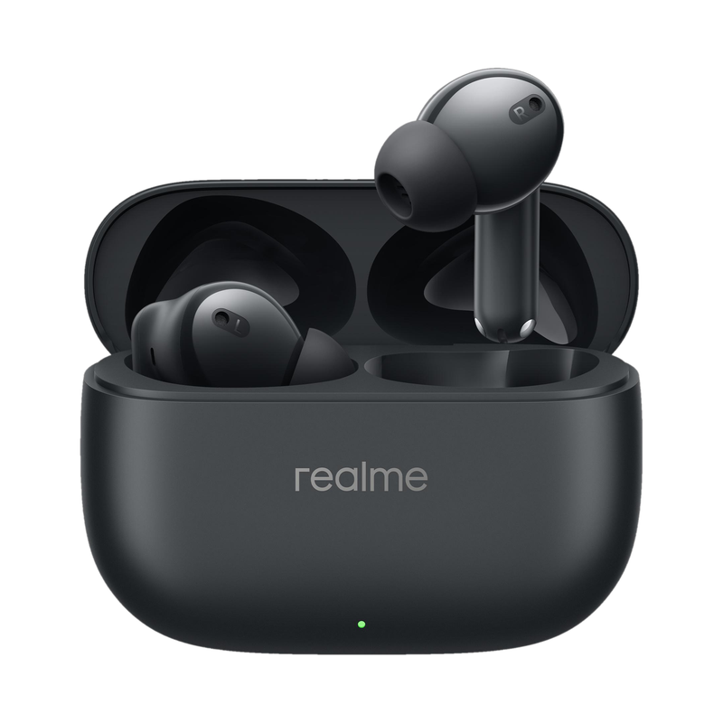 realme Buds T310 with 12.4mm Driver, 46dB ANC, Spatial Audio and upto 40 hours Playback Bluetooth(Vibrant Black, True Wireless)