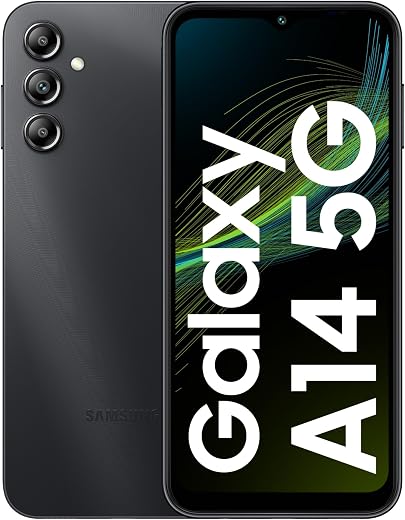 Samsung Galaxy A14 5G (Black, 4GB, 128GB Storage) | Triple Rear Camera (50 MP Main) | Upto 8 GB RAM with RAM Plus | Without Charger