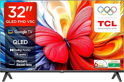 TCL 80 cms (32 inches) V5C Series Full HD Smart QLED Google TV 32V5C