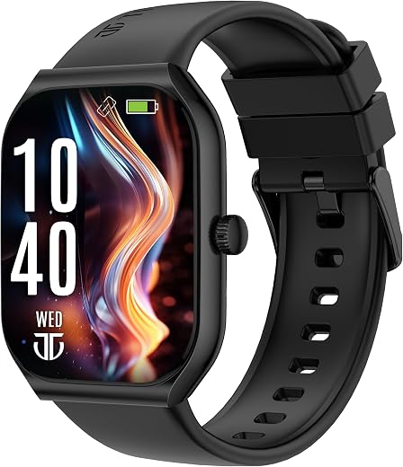 Titan Smart 3 Premium Smart Watch, 1.96" Super AMOLED Display with 410x502 Pixel Resolution, SingleSync BT Calling, 110+ Sports Modes, 200+ Smartwatch Faces, Upto 7 Days Battery (Black)