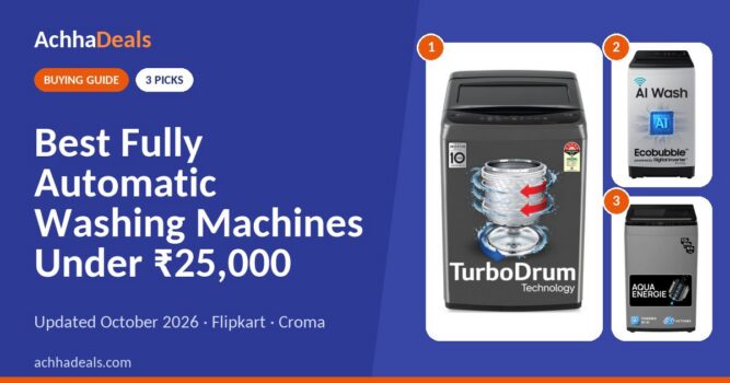 Best Fully Automatic Washing Machines Under ₹25,000 (October 2026)