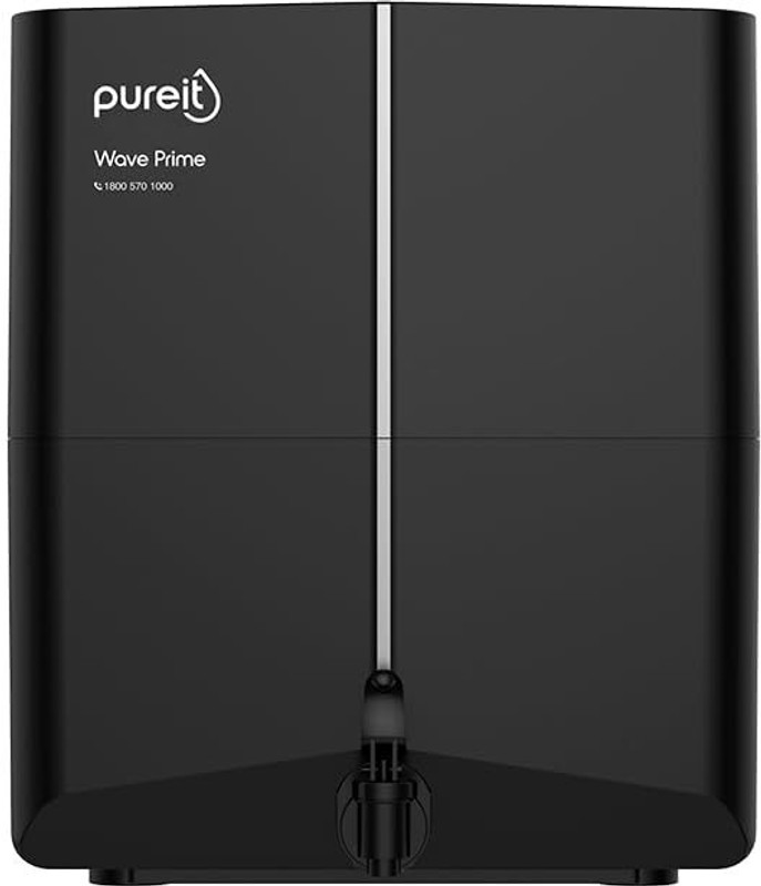 Pureit Wave Prime 7 L RO + Minerals Water Purifier | Mineral Enriched Water | High Speed Purification | Smartsense Indicators | Includes Handheld TDS meter | Suitable for all - Borewell, Tanker, Municipality Water(Black)