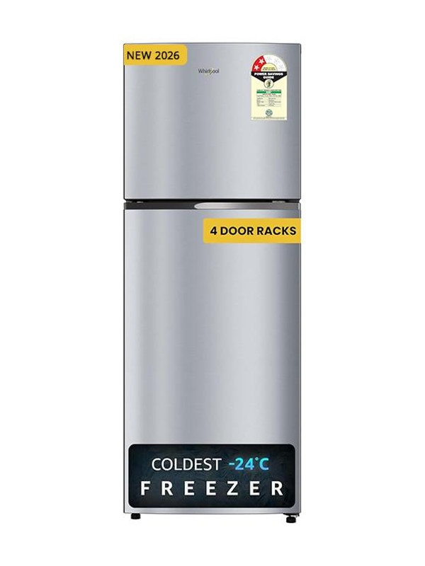 Whirlpool 235 L Frost Free Double Door 2 Star Refrigerator(Lunar Steel, NEO SP278 PRM LUNAR STEEL(2S)-Y)