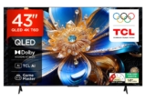 TCL 108 cm (43 inches) 4K UHD Smart QLED Google TV 43T6D at ₹32990 — 33% Off