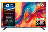 VW 109 cm (43 inches) Pro Series 4K Ultra HD Smart QLED Google TV at ₹21499 — 61% Off